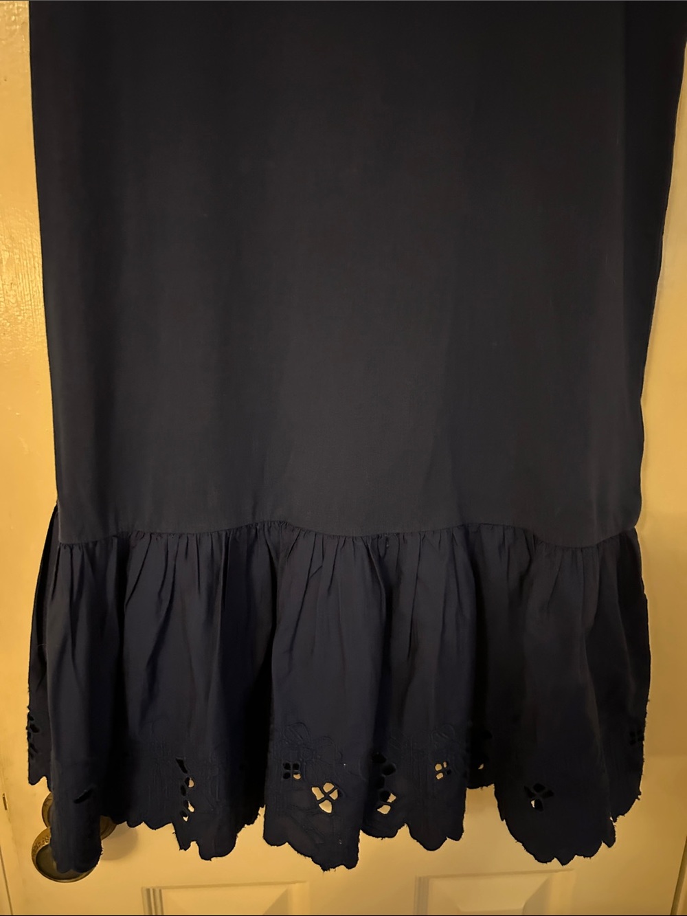 J. Crew Navy Sleeveless Eyelet-Hem Casual Dress - Picture 4 of 6